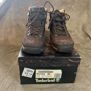 EUC! Timberland 95354 Euro Hiker Green/Brown Lace Up Suede Boots Womens 6.5M BOX
